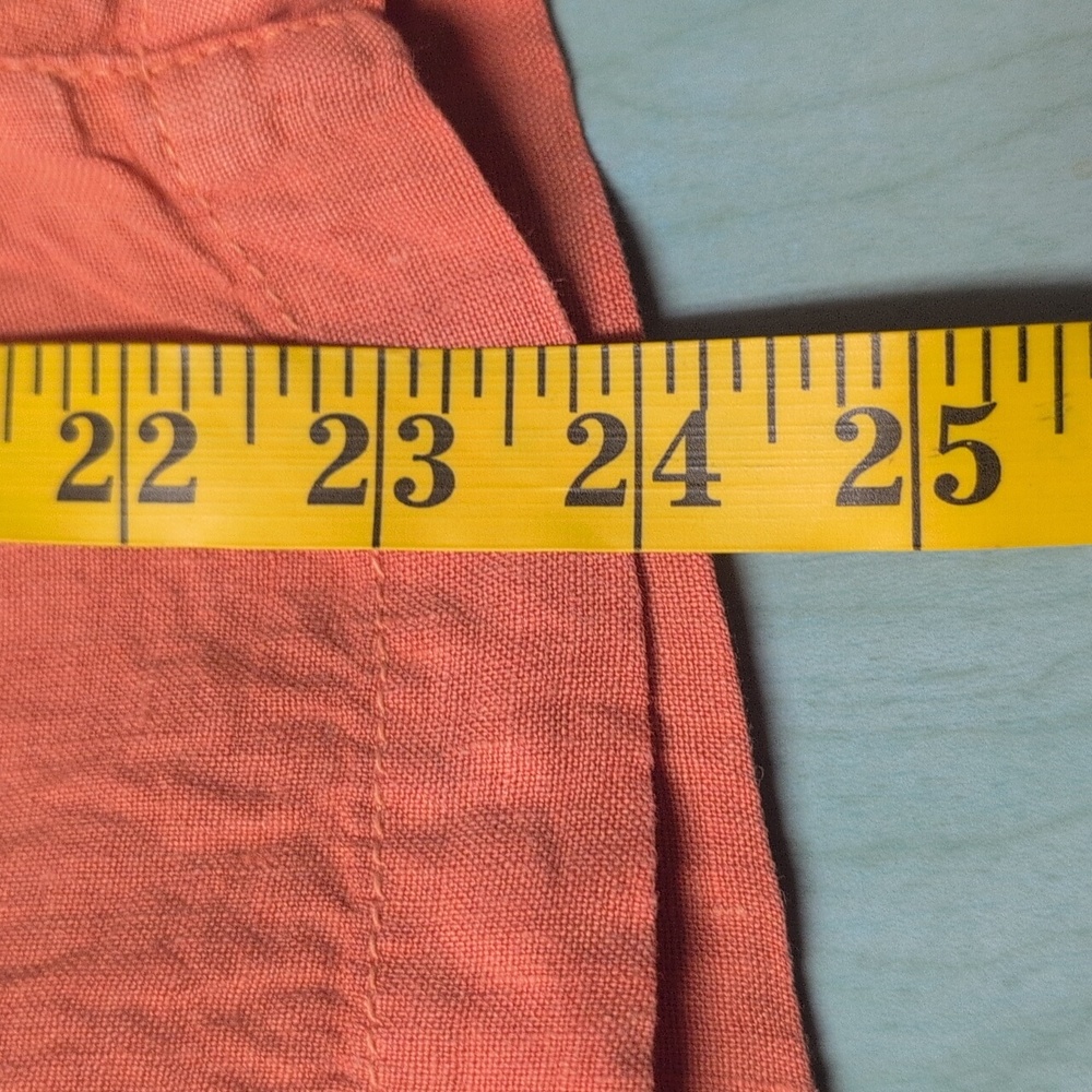 Cynthia Rowley Orange Linen Pants. - Picture 6 of 9